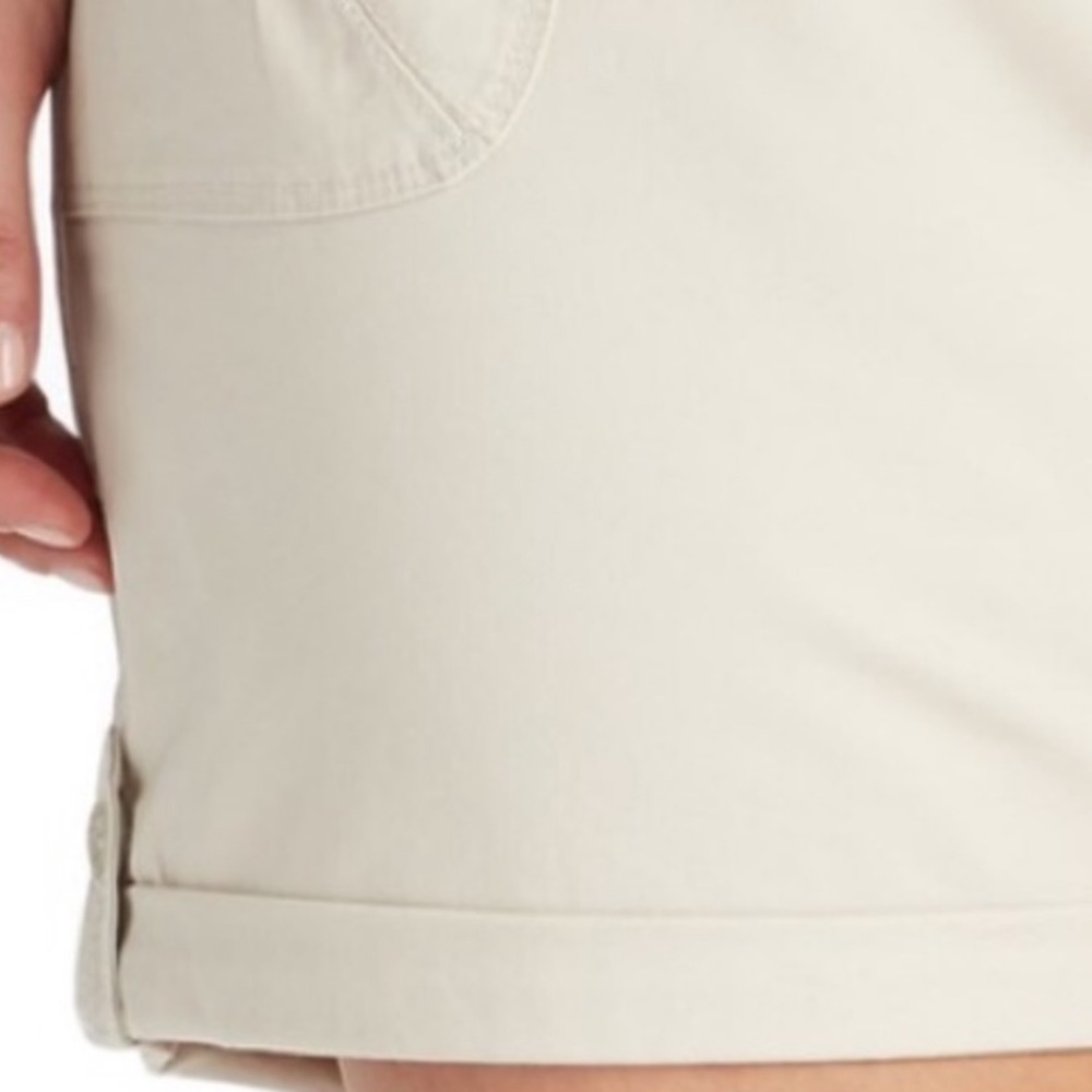 Plus Size GLORIA VANDERBILT Misha Twill Tab Shorts - Picture 2 of 2